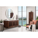 James Martin Athens 60" Single Vanity Cabinet Mid Century Acacia with 3 cm Classic White Quartz Top E645-V60S-MCA-3CLW