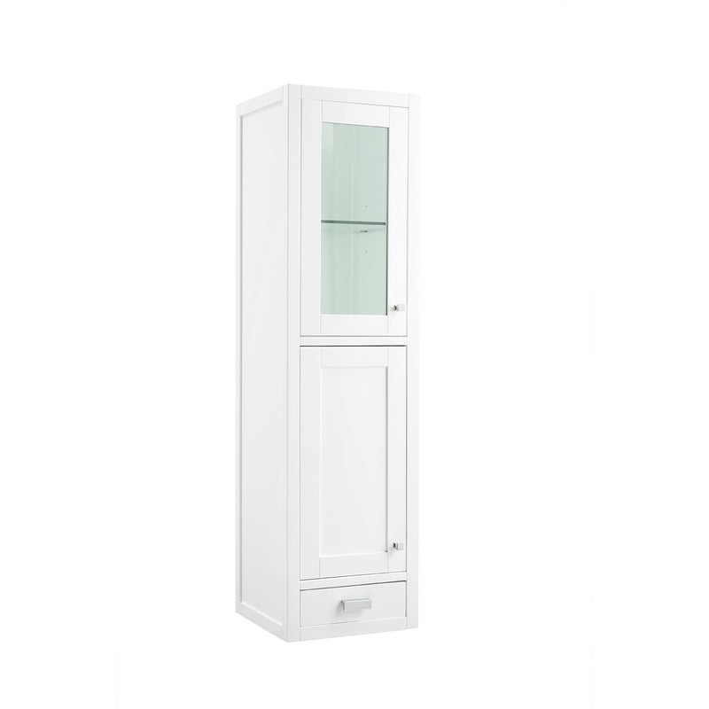 James Martin Addison 48" Single Vanity Cabinet Glossy White with 3 cm Ethereal Noctis Top E444-V48-GW-3ENC