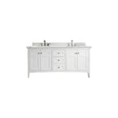 James Martin Palisades 72" Double Vanity Bright White with 3 cm Ethereal Noctis Quartz Top 527-V72-BW-3ENC