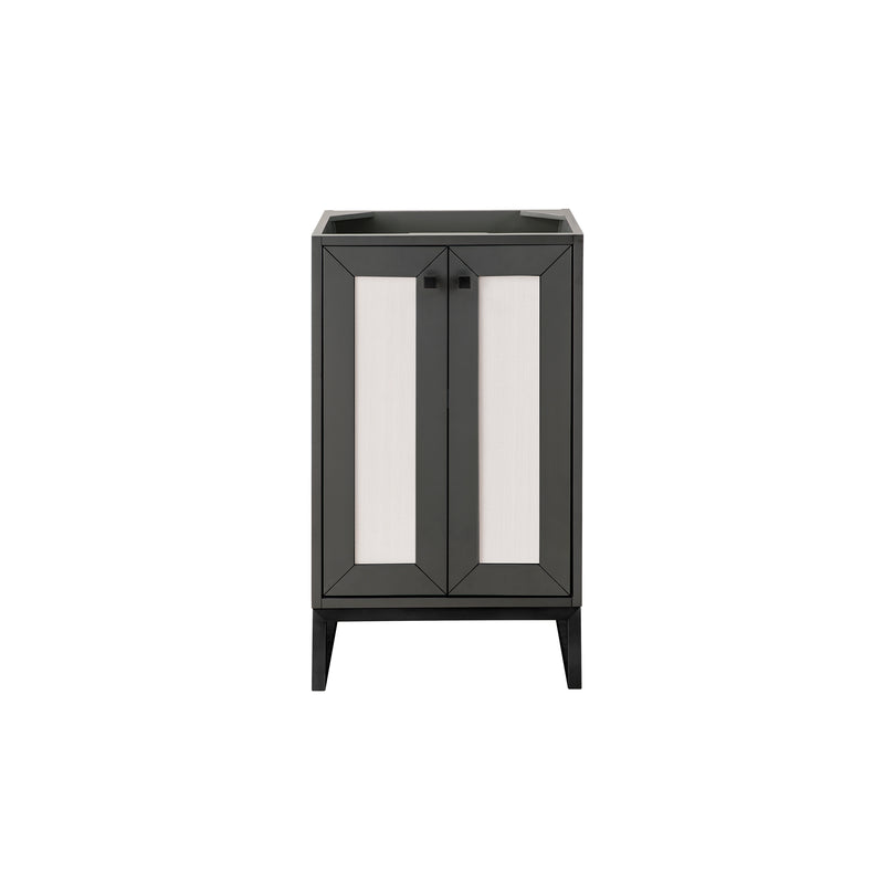 James Martin Chianti 20" Single Vanity Cabinet Mineral Gray Matte Black E303-V20-MG-MBK