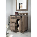 James Martin Bristol 30" Single Vanity Whitewashed Walnut with 3 cm Gray Expo Quartz Top 157-V30-WW-3GEX