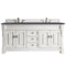 James Martin Brookfield 72" Bright White Double Vanity with 3 cm Charcoal Soapstone Quartz Top 147-V72-BW-3CSP