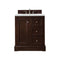 James Martin De Soto 30" Single Vanity Burnished Mahogany with 3 cm Ethereal Noctis Quartz Top 825-V30-BNM-3ENC