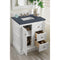 James Martin De Soto 30" Single Vanity Bright White with 3 cm Charcoal Soapstone Quartz Top 825-V30-BW-3CSP