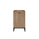 James Martin Chianti 20" Single Vanity Cabinet Whitewashed Walnut Matte Black E303-V20-WW-MBK