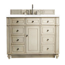 James Martin Bristol 48" Single Vanity Vintage Vanilla with 3 cm Classic White Quartz Top 157-V48-VV-3CLW