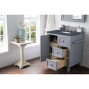 James Martin Copper Cove Encore 30" Single Vanity Silver Gray with 3 cm Charcoal Soapstone Quartz Top 301-V30-SL-3CSP