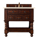 James Martin Castilian 36" Single Vanity Cabinet Aged Cognac with 3 cm Eternal Marfil Quartz Top 160-V36-ACG-3EMR