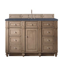 James Martin Bristol 60" Single Vanity Whitewashed Walnut with 3 cm Charcoal Soapstone Quartz Top 157-V60S-WW-3CSP