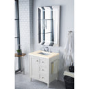 James Martin Copper Cove Encore 30" Single Vanity Bright White with 3 cm Eternal Marfil Quartz Top 301-V30-BW-3EMR