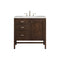 James Martin Addison 36" Single Vanity Cabinet Mid Century Acacia with 3 cm Eternal Serena Quartz Top E444-V36-MCA-3ESR