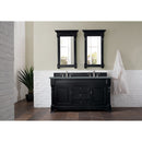 James Martin Brookfield 60" Antique Black Double Vanity with 3 cm Cala Blue Quartz Top 147-114-5631-3CBL