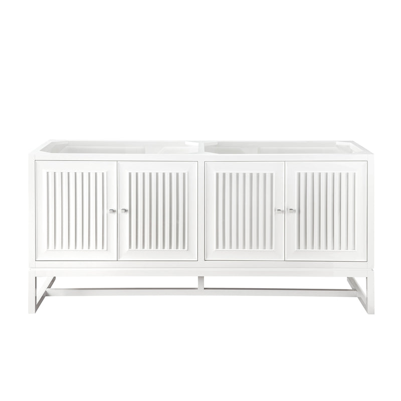 James Martin Athens 72" Double Vanity Cabinet Glossy White E645-V72-GW