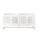 James Martin Athens 15" Cabinet with Drawers and Door Glossy White with 3 cm Classic White Quartz Top E645-B15R-GW-3CLW