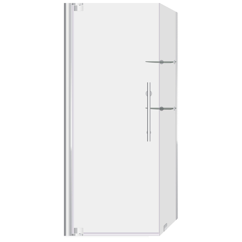 34 3/8-35 W x 72 H x 34-35 D Swing-Out Shower Enclosure ULTRA-G LBSDG3472-C+LBSEG3472-C-SE