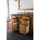 James Martin Bristol 48" Single Vanity Saddle Brown with 3 cm Charcoal Soapstone Quartz Top 157-V48-SBR-3CSP