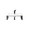 James Martin Two Boston 18" Wall Brackets Matte Black with 23.6" White Glossy Composite Countertop 055BK18MBK23.6WG2