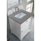 James Martin Savannah 26" Single Vanity Cabinet Bright White with 3 cm Gray Expo Quartz Top 238-104-V26-BW-3GEX