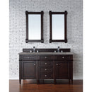 James Martin Brittany 60" Burnished Mahogany Double Vanity with 3 cm Gray Expo Quartz Top 650-V60D-BNM-3GEX