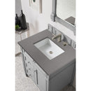 James Martin Brittany 30" Single Vanity Urban Gray with 3 cm Gray Expo Quartz Top 650-V30-UGR-3GEX