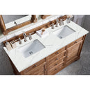 James Martin Savannah 60" Double Vanity Cabinet Driftwood with 3 cm Ethereal Noctis Quartz Top 238-104-5611-3ENC