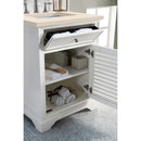 James Martin Savannah 26" Single Vanity Cabinet Bright White with 3 cm Eternal Marfil Quartz Top 238-104-V26-BW-3EMR