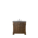 James Martin Brookfield 36" Country Oak Single Vanity with 3 cm Grey Expo Quartz Top 147-114-5576-3GEX