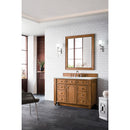 James Martin Bristol 48" Single Vanity Saddle Brown with 3 cm Ethereal Noctis Quartz Top 157-V48-SBR-3ENC