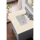 James Martin Palisades 30" Single Vanity Silver Gray with 3 cm Eternal Serena Quartz Top 527-V30-SL-3ESR