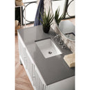 James Martin Athens 48" Single Vanity Cabinet Glossy White with 3 cm Gray Expo Quartz Top E645-V48-GW-3GEX