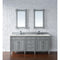 James Martin Brittany 72" Urban Gray Double Vanity with 3 cm Eternal Jasmine Pearl Quartz Top 650-V72-UGR-3EJP