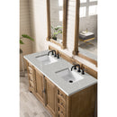 James Martin Providence 60" Double Vanity Cabinet Driftwood with 3 cm Eternal Serena Quartz Top 238-105-5611-3ESR