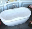 Atlantis Whirlpools Embrace 34" x 71" Oval Freestanding Whirlpool Jetted Bathtub 