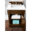 James Martin Brookfield 26" Country Oak Single Vanity with 3 cm Classic White Quartz Top 147-114-V26-COK-3CLW