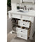 James Martin Brookfield 36" Bright White Single Vanity with 3 cm Eternal Jasmine Pearl Quartz Top 147-V36-BW-3EJP