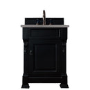 James Martin Brookfield 26" Antique Black Single Vanity with 3 cm Grey Expo Quartz Top 147-114-V26-AQB-3GEX