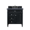 James Martin Brittany 30" Single Vanity Black Onyx with 3 cm Charcoal Soapstone Quartz Top 650-V30-BKO-3CSP