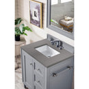 James Martin Copper Cove Encore 30" Single Vanity Silver Gray with 3 cm Grey Expo Quartz Top 301-V30-SL-3GEX