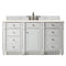 James Martin Bristol 60" Single Vanity Bright White with 3 cm Eternal Marfil Quartz Top 157-V60S-BW-3EMR