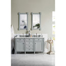 James Martin Brittany 60" Urban Gray Double Vanity with 3 cm Ethereal Noctis Quartz Top 650-V60D-UGR-3ENC