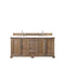 James Martin Providence 72" Double Vanity Cabinet Driftwood with 3 cm Classic White Quartz Top 238-105-5711-3CLW