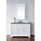 James Martin Savannah 48" Single Vanity Cabinet Bright White with 3 cm Cala Blue Quartz Top 238-104-V48-BW-3CBL