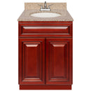 Cherry Bathroom Vanity 24", Wheat Granite Top, Faucet LB5B WH254-24CH-5B