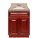 Cherry Bathroom Vanity 24", Wheat Granite Top, Faucet LB6B WH254-24CH-6B