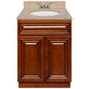 Brown Bathroom Vanity 24", Wheat Granite Top, Faucet LB3B WH254-24GN-3B