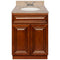 Brown Bathroom Vanity 24", Wheat Granite Top, Faucet LB3B WH254-24GN-3B