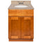 Brown Bathroom Vanity 24", Wheat Granite Top, Faucet LB3B WH254-24NP-3B