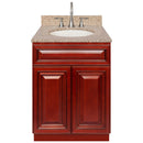 Cherry Bathroom Vanity 24", Wheat Granite Top, Faucet LB7B WH258-24CH-7B