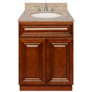 Brown Bathroom Vanity 24", Wheat Granite Top, Faucet LB4B WH258-24GN-4B