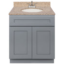 Cherry Bathroom Vanity 30", Wheat Granite Top, Faucet LB5B WH314-30CG-5B